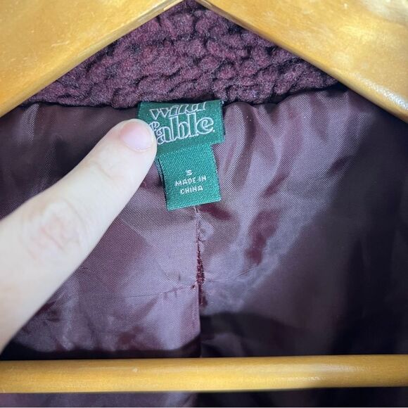 Wild Fable Teddy Jacket Purple women's size Small S - Picture 7 of 7